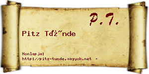 Pitz Tünde névjegykártya