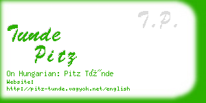 tunde pitz business card